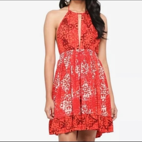 Lowest Posh Price for Free People NWT Beach Day Halter Minidress Size L - Picture 2 of 12
